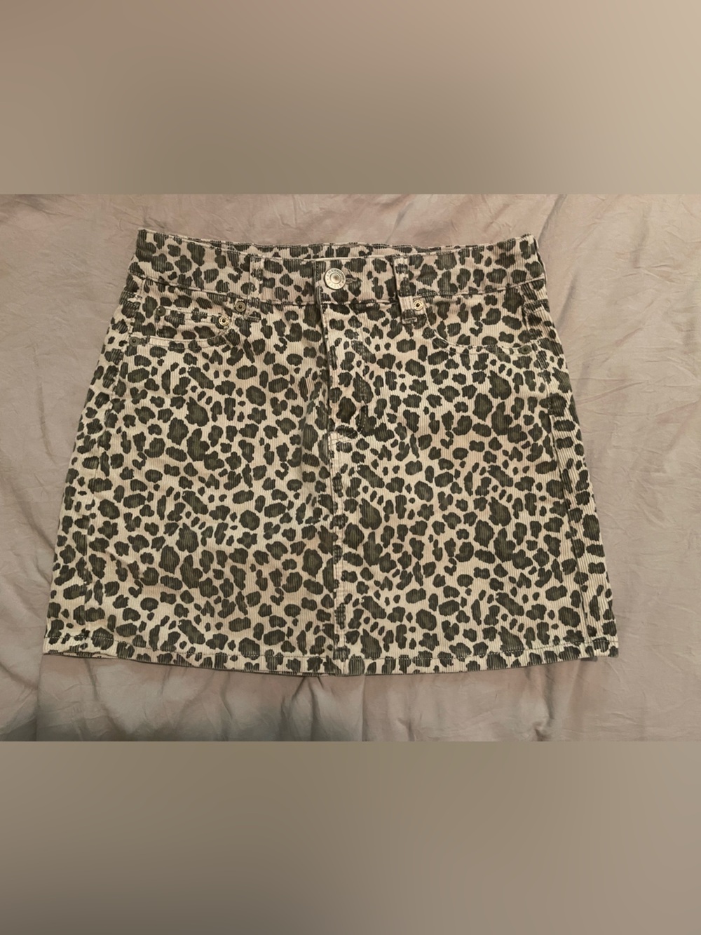 American Eagle Outfitters Leopard Print Skirt - Beige/Black
